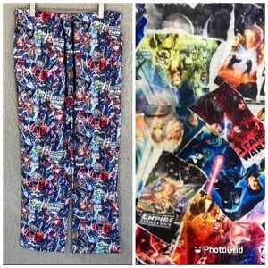 Star Wars Empire Strikes Back Print Button Fly Loungewear Pajama‎ Pants